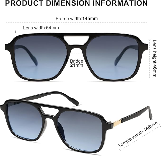 SOJOS Retro Aviator Sunglasses for Women Men