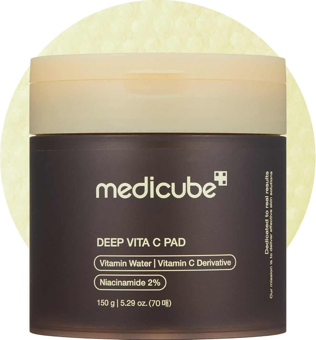 Medicube Toner Pads Deep Vita C Facial Toner Pad for Uneven Skin Tone & Texture