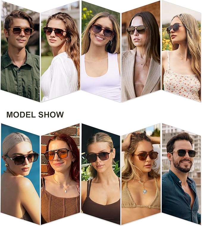 SOJOS Retro Aviator Sunglasses for Women Men