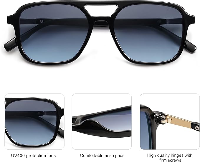 SOJOS Retro Aviator Sunglasses for Women Men